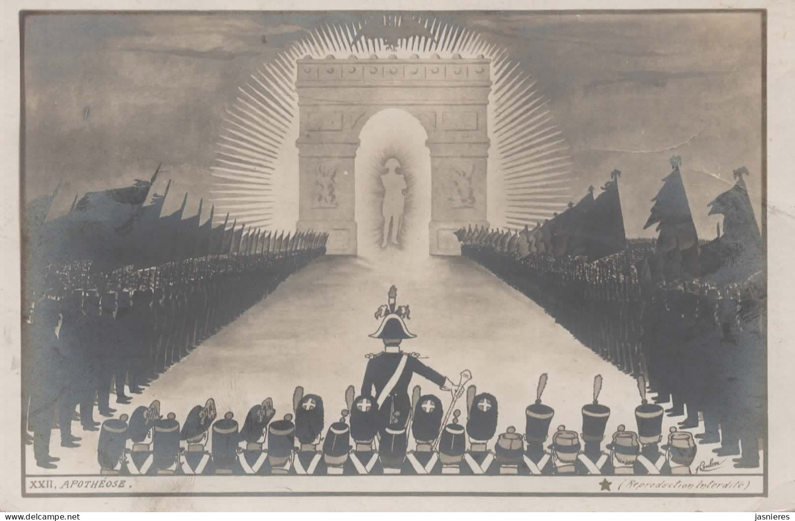 Cpa Jean COULON - Silhouettes - Ombres Chinoises - Napoléon - XXII - Apothéose - Autres & Non Classés