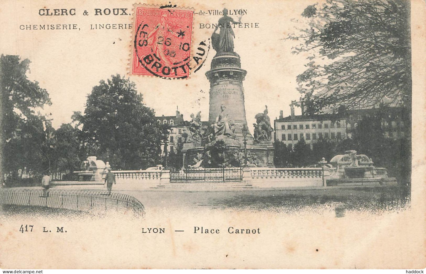 LYON : PLACE CARNOT - Autres & Non Classés