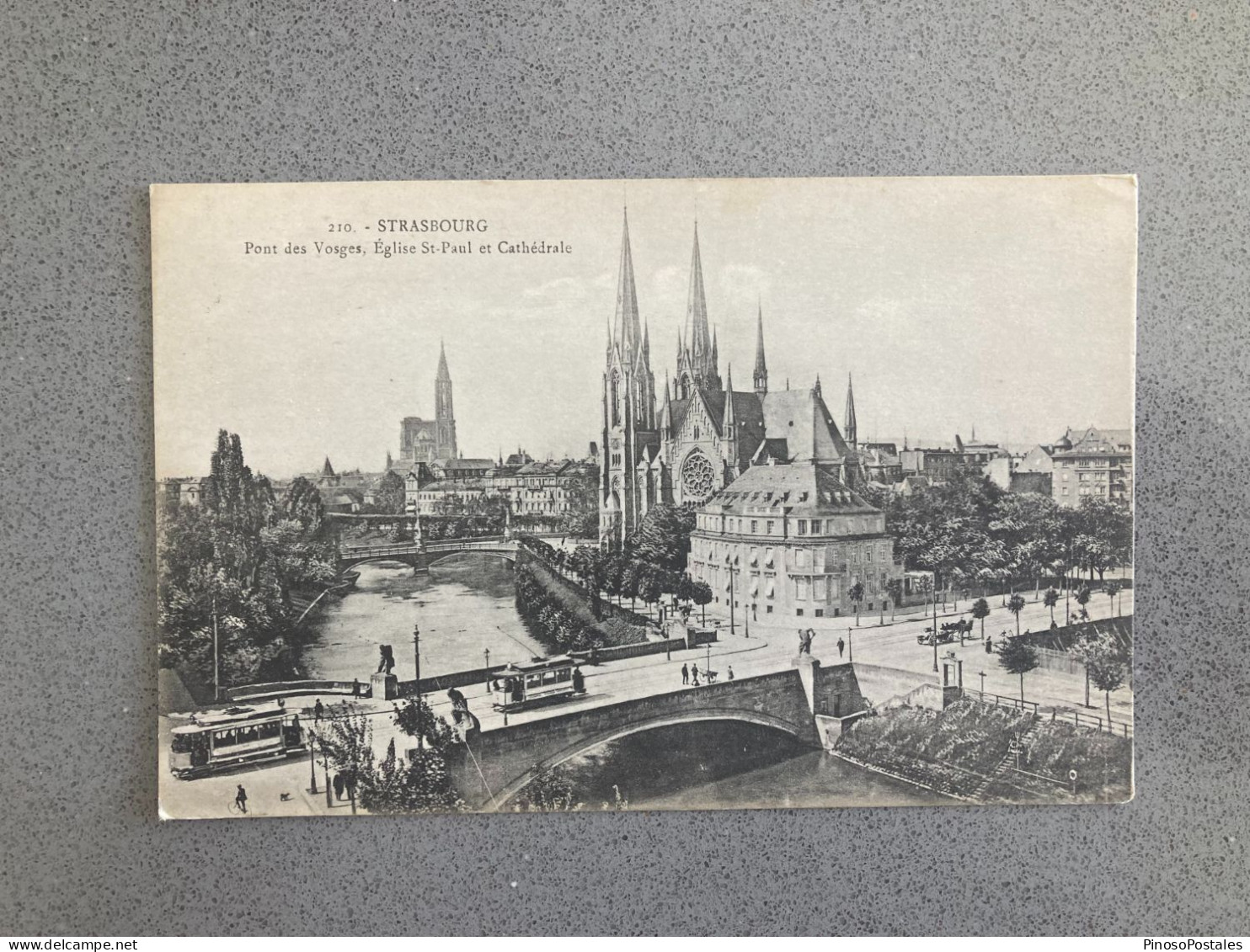 Strasbourg Pont Des Vosges Eglise St Paul Et Cathedrale Carte Postale Postcard - Strasbourg