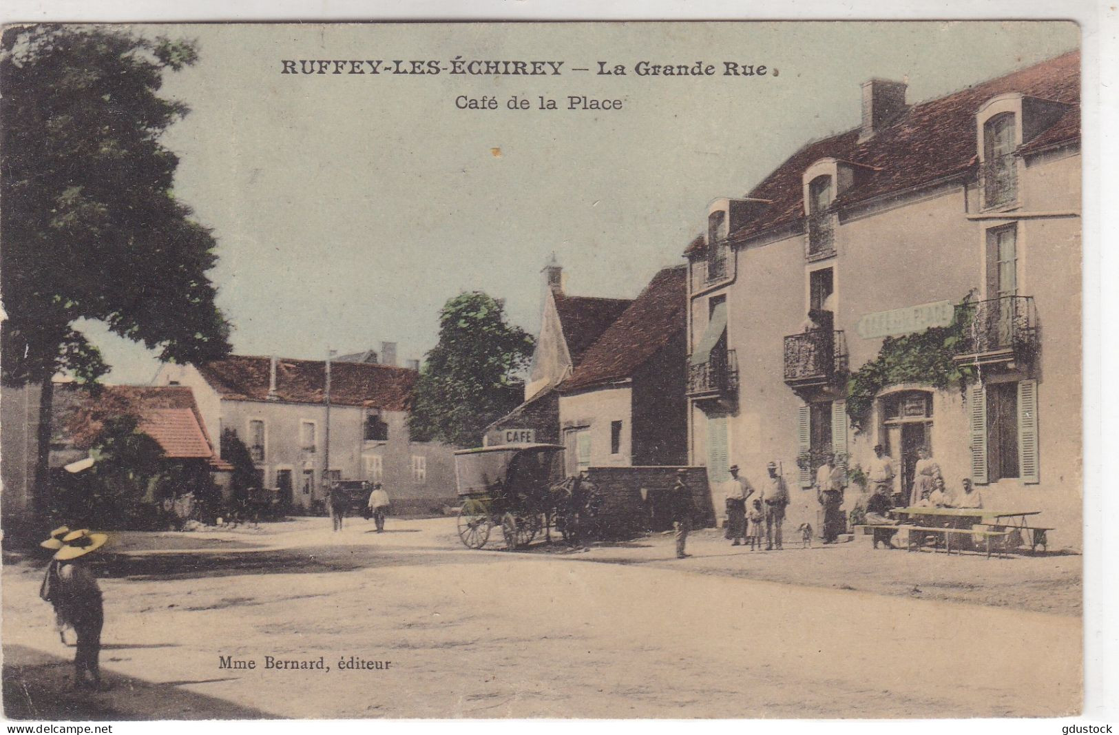 Côte-d'Or - Ruffey-les-Echirey - La Grande Rue - Café De La Place - Andere & Zonder Classificatie