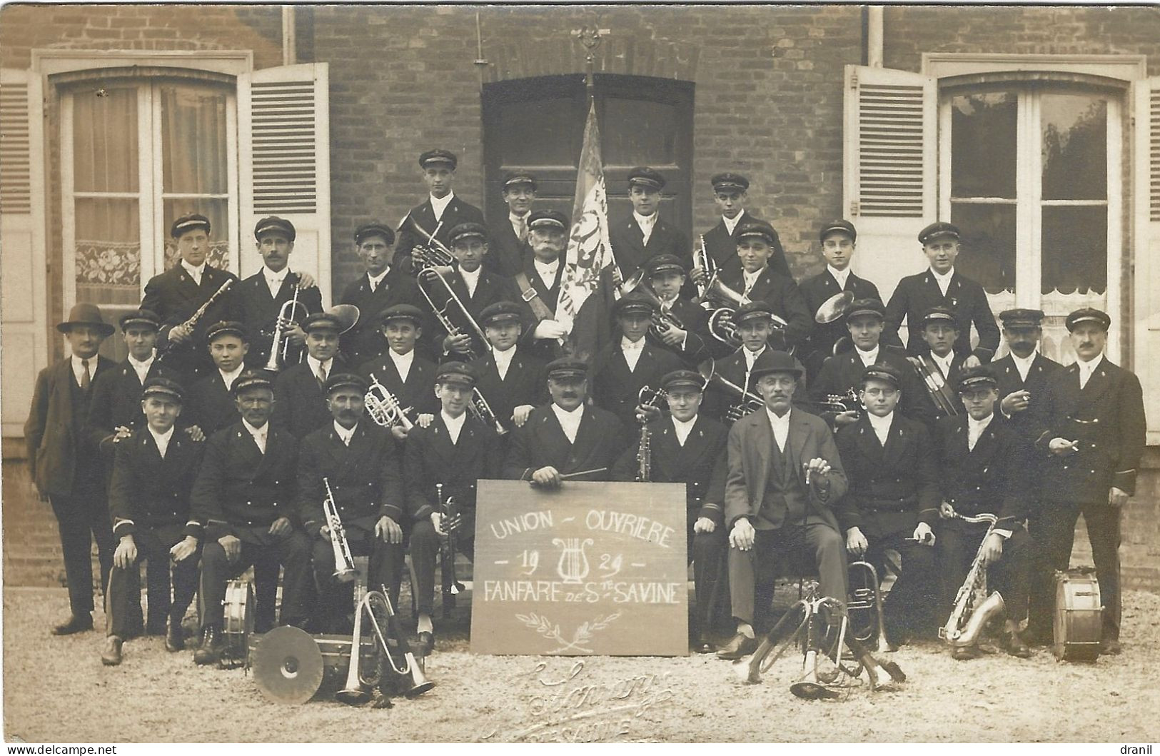 10 - Aube - UNION OUVRIERE - FANFARE De SAINTE SAVINE - Carte Photo - Autres & Non Classés