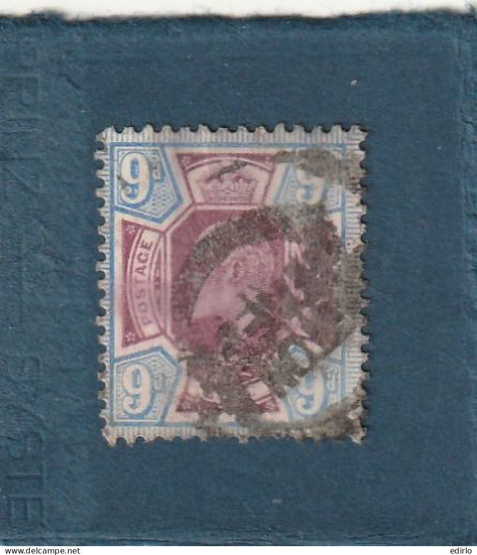 ///   ANGLETERRE ///    N° 115 --- 9 Pence -- Côte 70€ Bleu Et Violet - Used Stamps