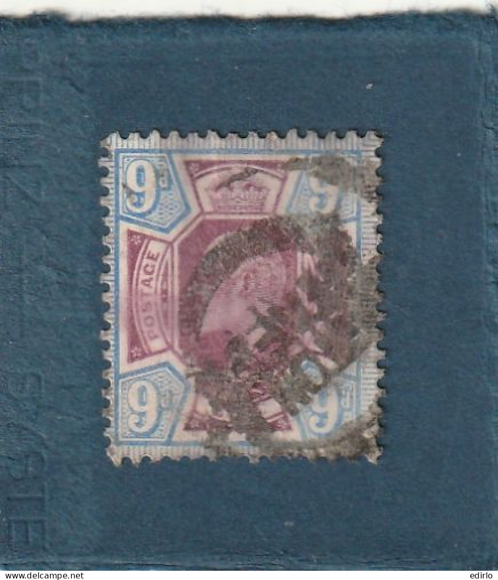 ///   ANGLETERRE ///    N° 115 --- 9 Pence -- Côte 70€ Bleu Et Violet - Usati