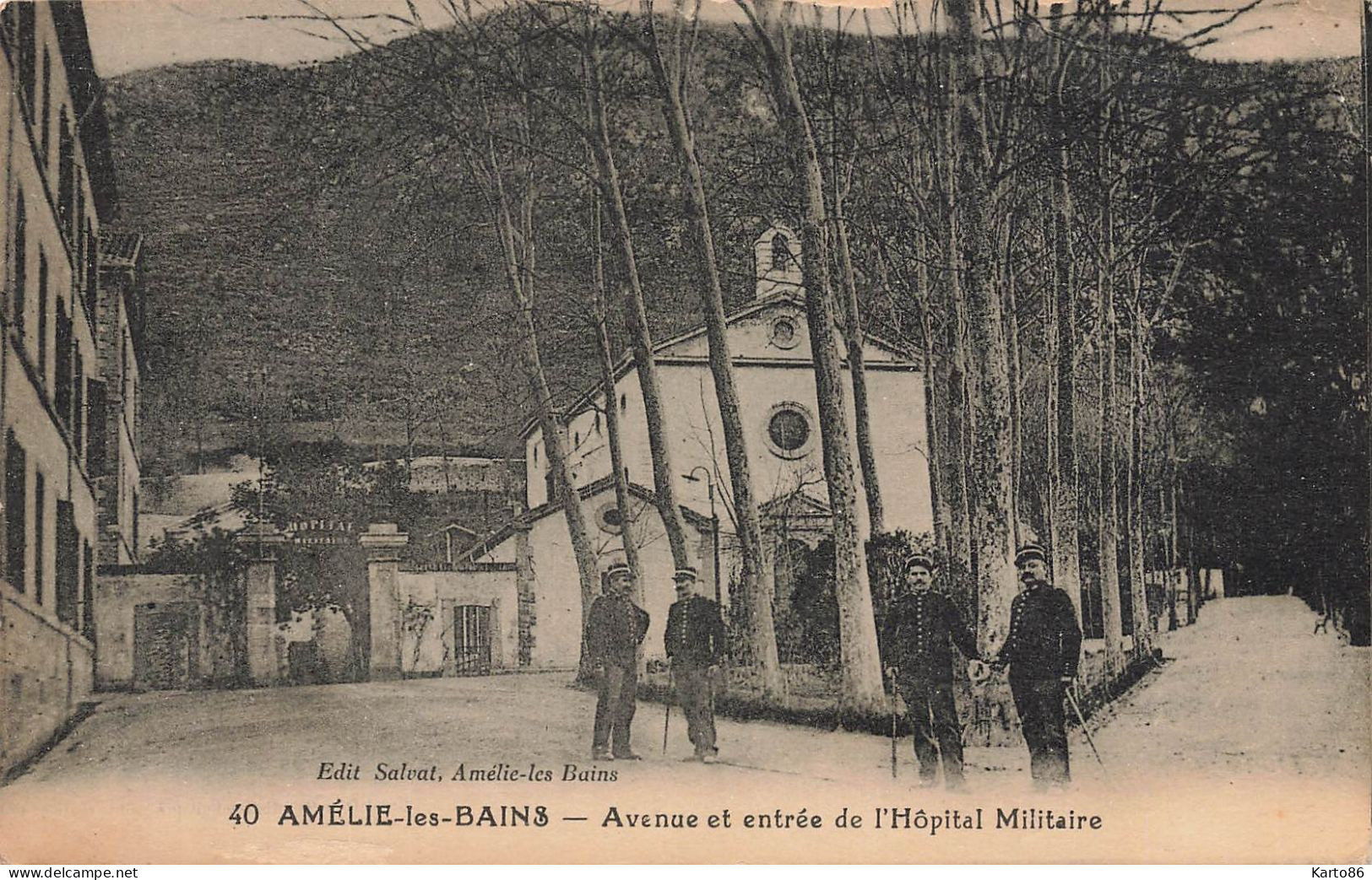 Amélie Les Bains * Avenue Et Entrée De L'hôpital Militaire * Militaria - Amélie-les-Bains-Palalda