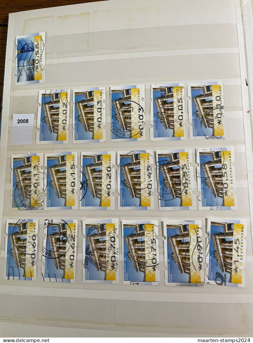 Germany, Collection Automatstroken Till 2016, O, Approx 250 Stamps, Desired Revenue 30 - Colecciones