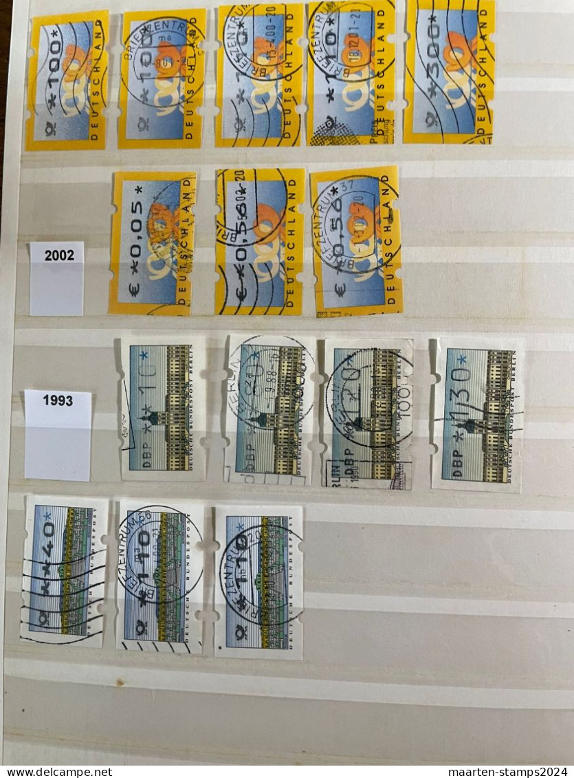 Germany, Collection Automatstroken Till 2016, O, Approx 250 Stamps, Desired Revenue 30 - Collections