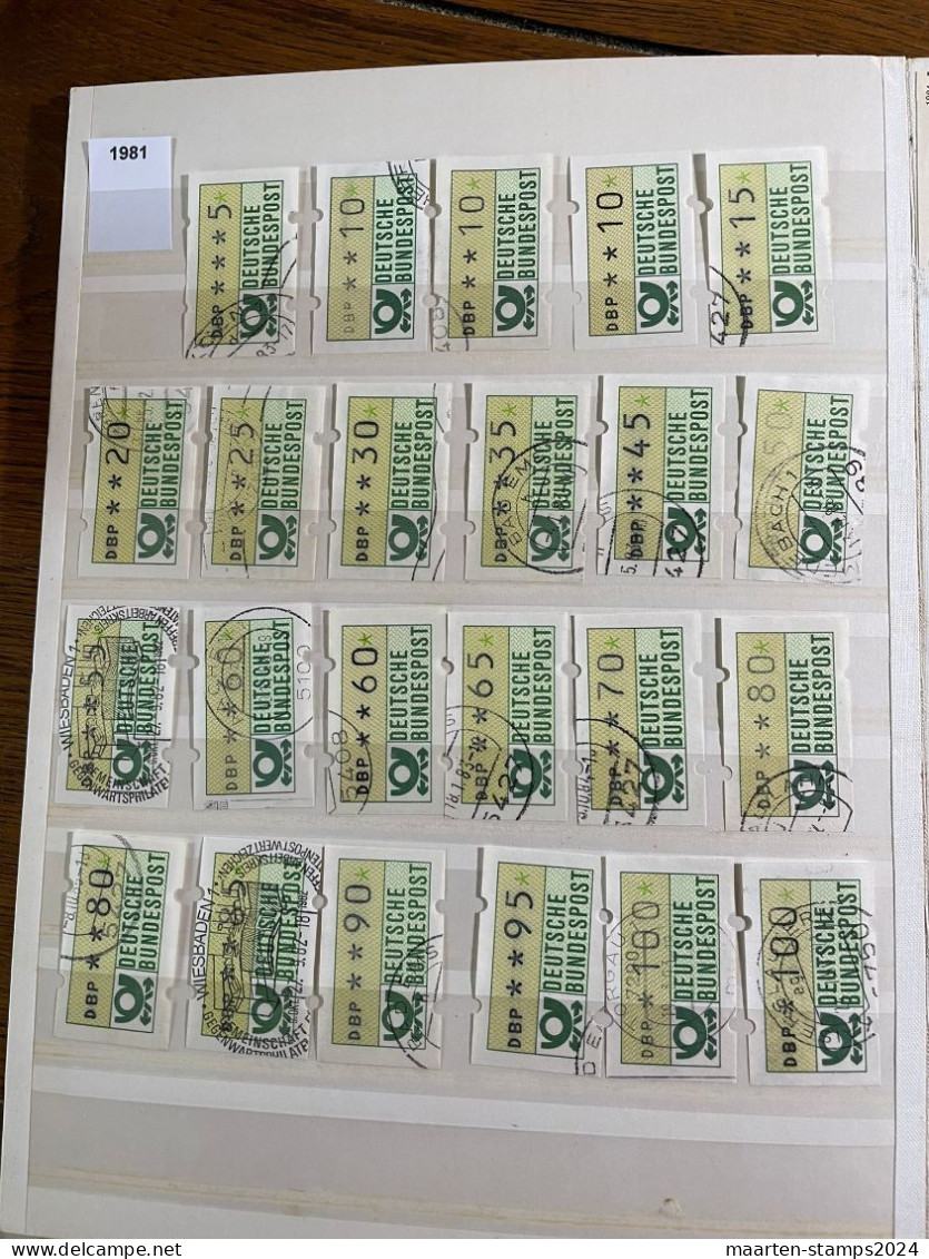 Germany, collection automatstroken till 2016, o, approx 250 stamps, desired revenue 30