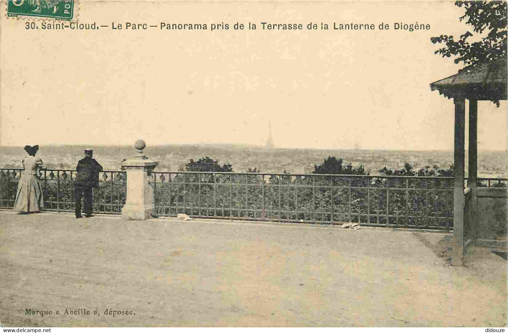 92 - Saint Cloud - Parc De Saint Cloud - Panorama Pris De Ia Terrasse De La Lanterne De Diogéne - Animée - CPA - Voir Sc - Saint Cloud