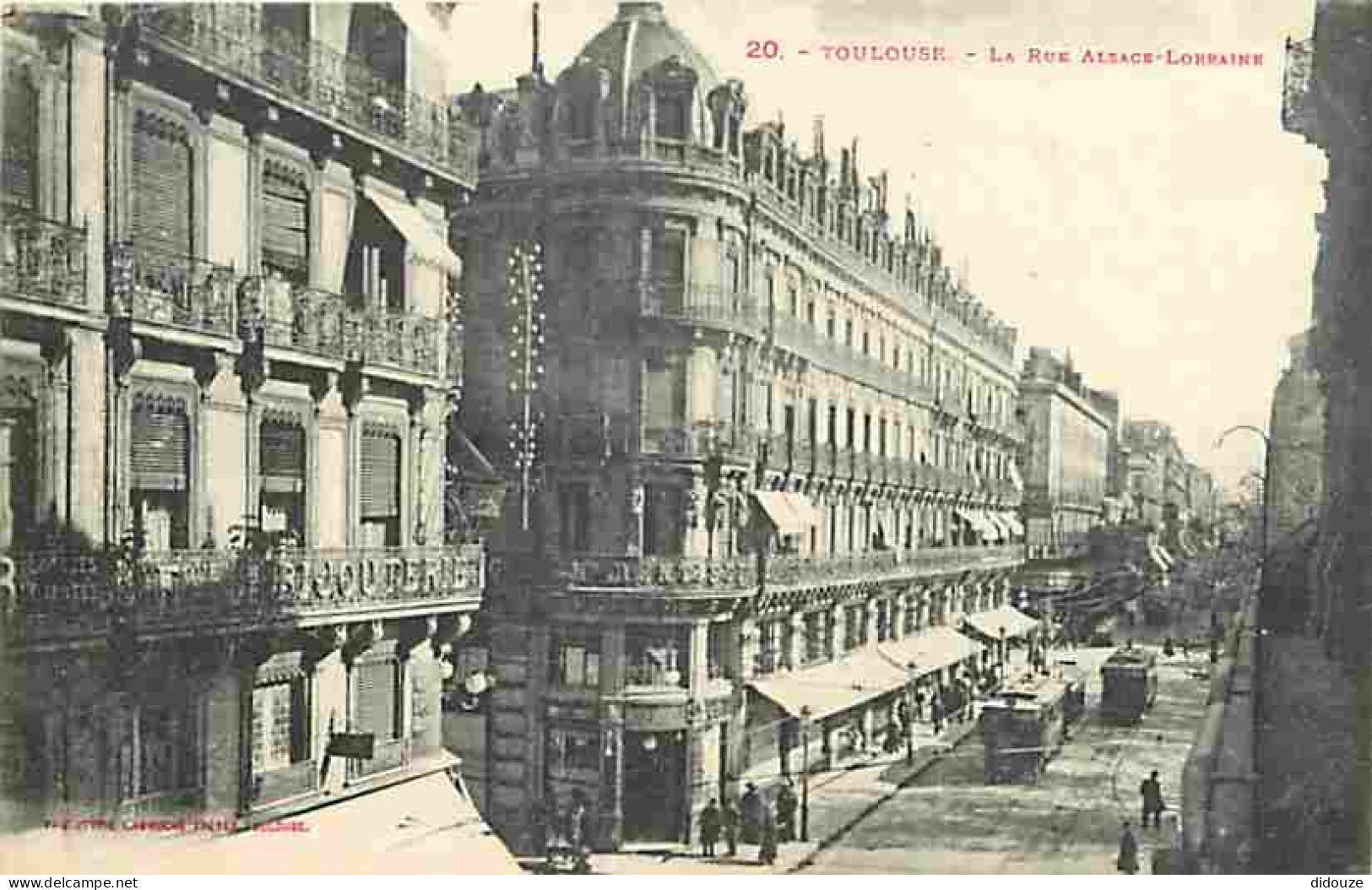 31 - Toulouse - La Rue Alsace-Lorraine - Animée - Tramway - Correspondance - Voyagée En 1921 - CPA - Voir Scans Recto-Ve - Toulouse
