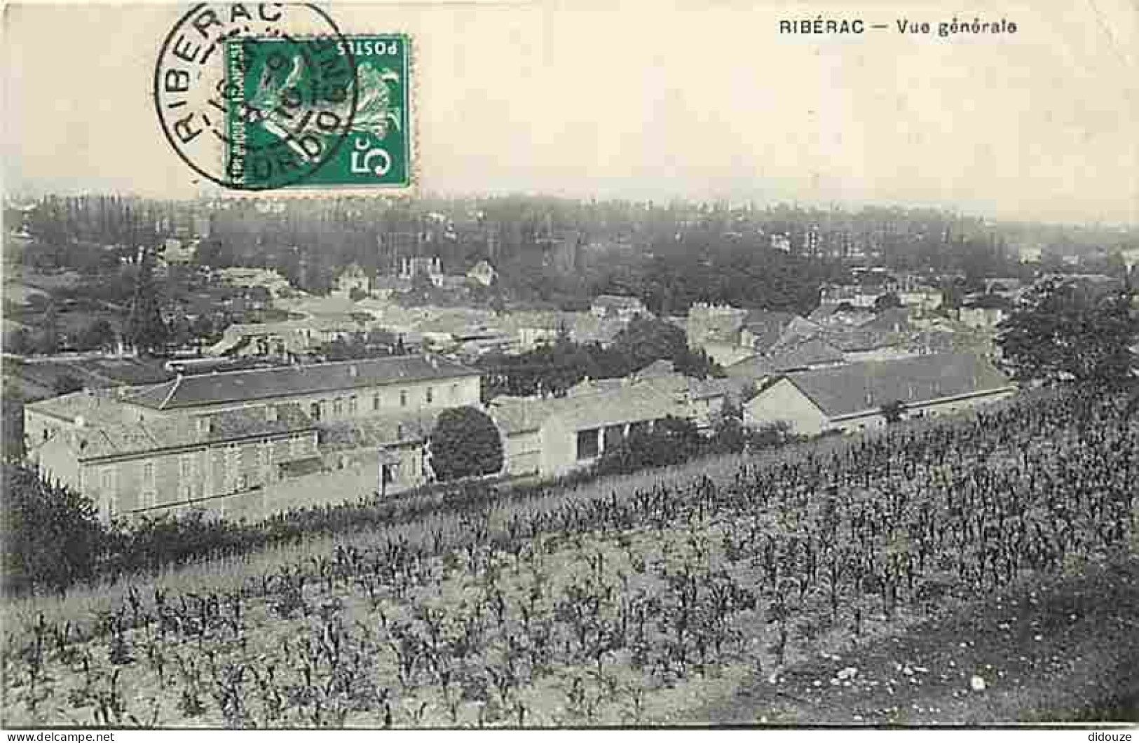 24 - Ribérac - Vue Générale - Superbe Oblitération - CPA - Voir Scans Recto-Verso - Riberac