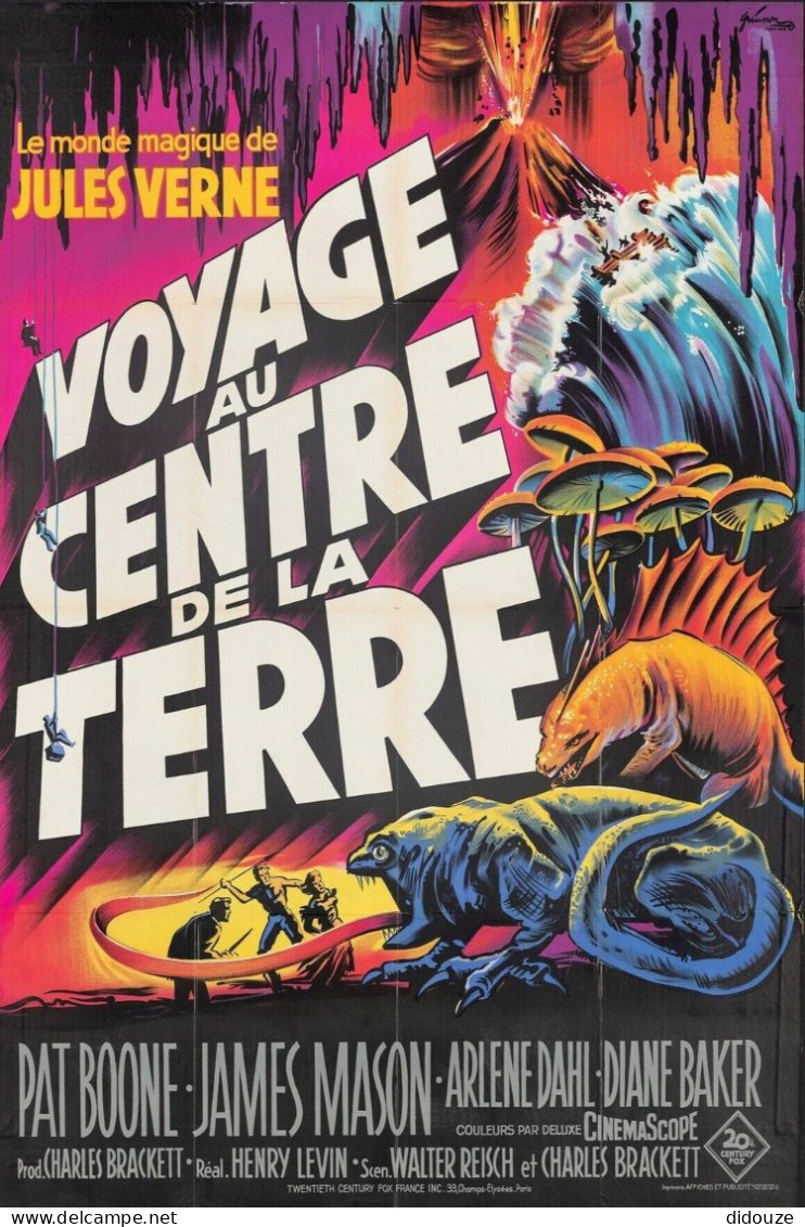 Cinema - Voyage Au Centre De La Terre - Jules Verne - Illustration Vintage - Affiche De Film - CPM - Carte Neuve - Voir  - Manifesti Su Carta