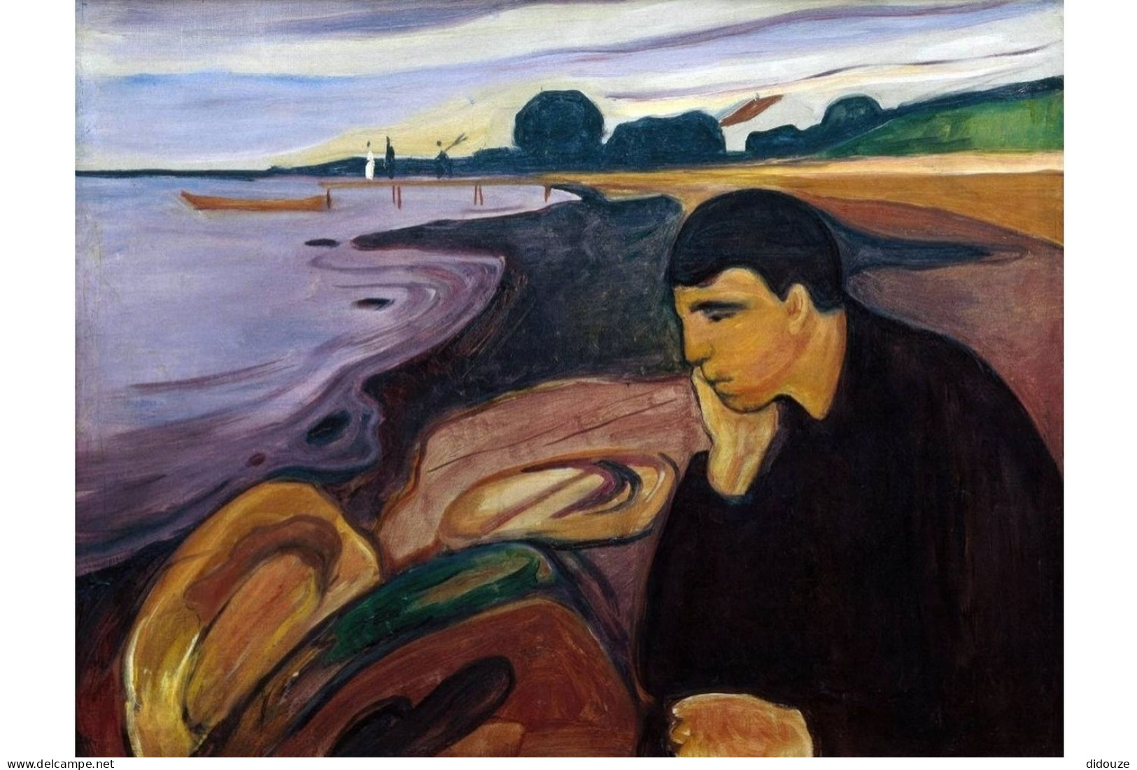 Art - Peinture - Edvard Munch - Melancolie - CPM - Carte Neuve - Voir Scans Recto-Verso - Peintures & Tableaux