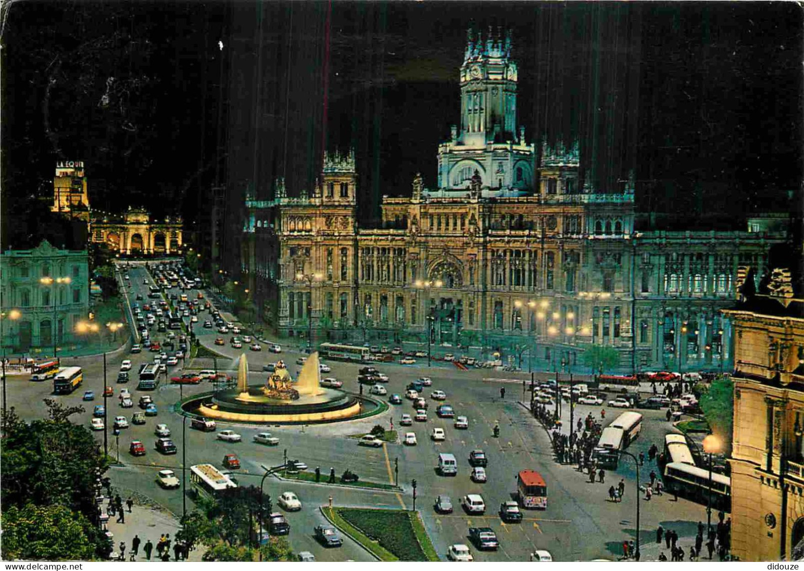 Espagne - Espana - Madrid - Plaza De La Cibeles Y Calle De Alcala - Vista Nocturna - CPM - Voir Scans Recto-Verso - Madrid