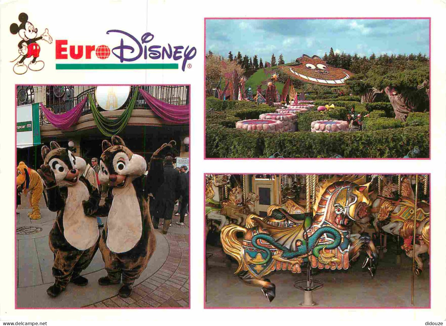 Parc D'Attractions - Euro Disney Paris Devenu Disneyland Paris - Fantasyland - Multivues - Tic Et Tac - Ecureuils - CPM  - Disneyland