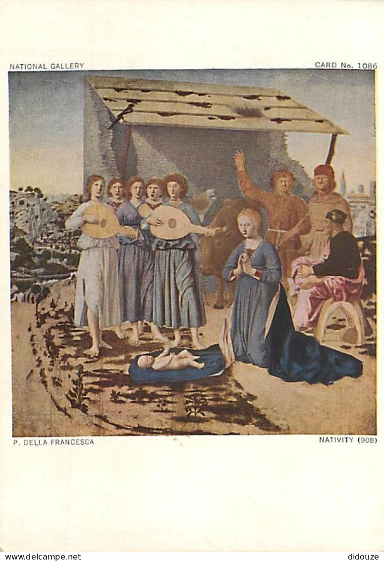 Art - Peinture Religieuse - Piero Della Francesca - Nativity - Nativité - CPM - Voir Scans Recto-Verso - Schilderijen, Gebrandschilderd Glas En Beeldjes