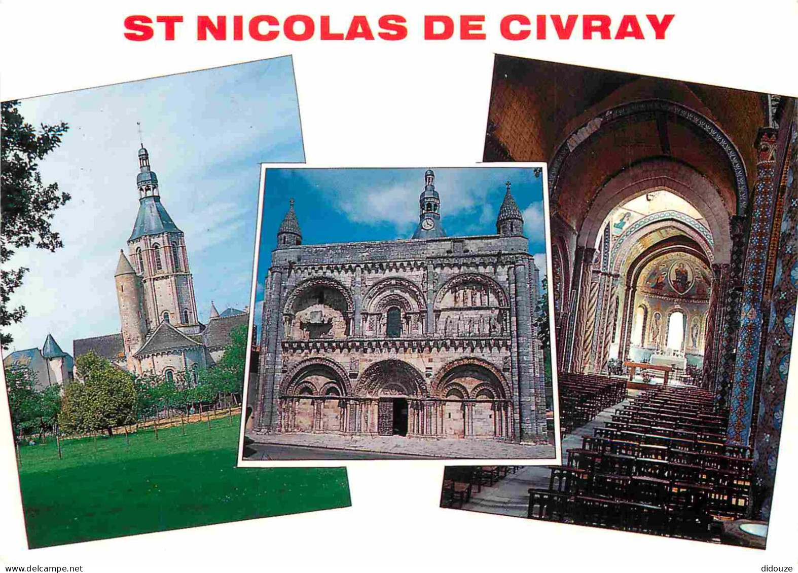 86 - Civray - Eglise Saint Nicolas - Multivues - CPM - Voir Scans Recto-Verso - Civray