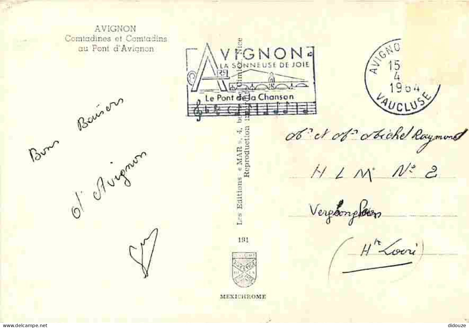 84 - Avignon - Comtodines Et Comtodins Au Pont D'Avignon - Flamme Postale - Folklore - CPM - Voir Scans Recto-Verso - Avignon