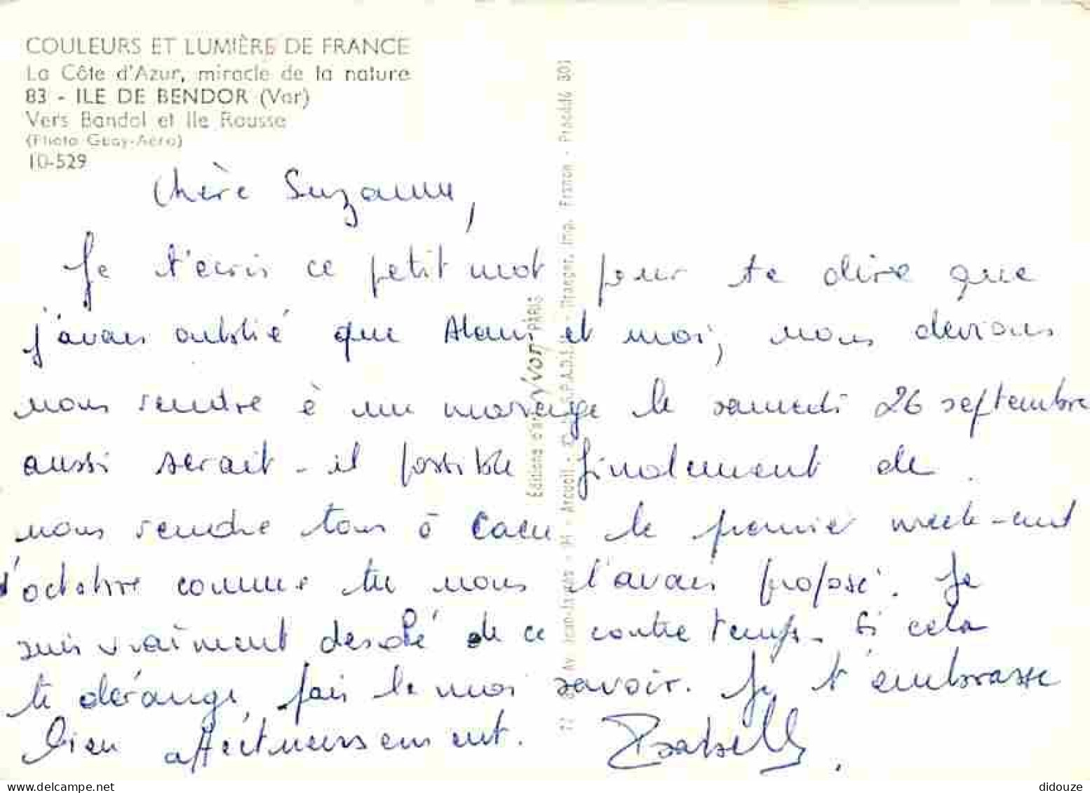 83 - Ile De Bendor - Vue Générale Aérienne - Vers Bandol Et Ile Rousse - CPM - Voir Scans Recto-Verso - Andere & Zonder Classificatie