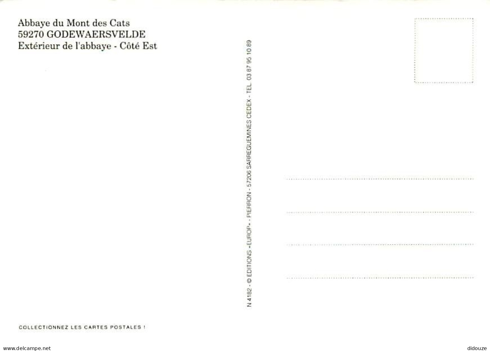 59 - Godewaersvelde - Abbaye Du Mont Des Cats - Extérieur De L'abbaye - Côté Est - Carte Neuve - CPM - Voir Scans Recto- - Sonstige & Ohne Zuordnung