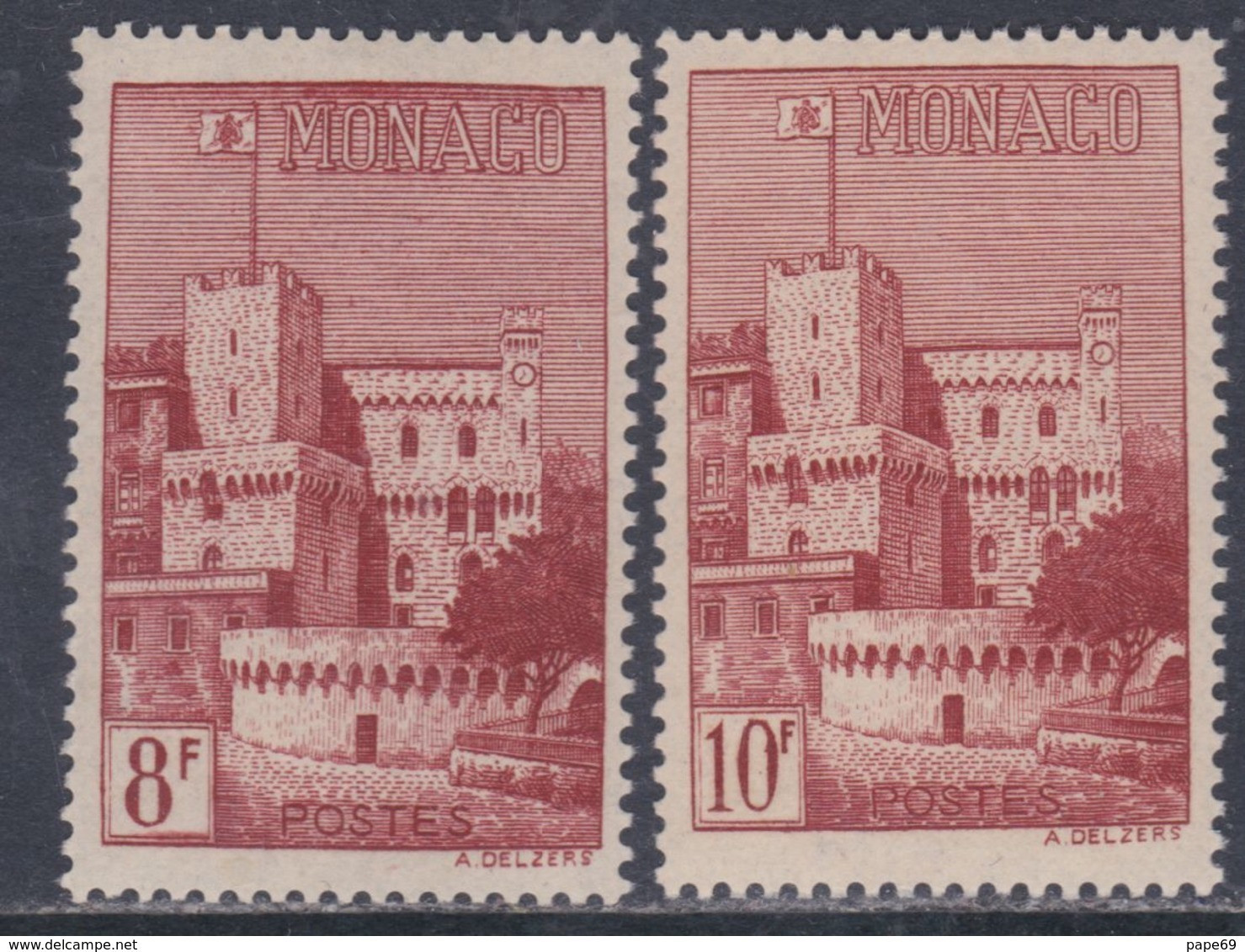 Monaco N° 310B / 11 XX Partie De Série : Vues De La Principauté, Les 2 Valeurs  Sans Charnière TB - Unused Stamps