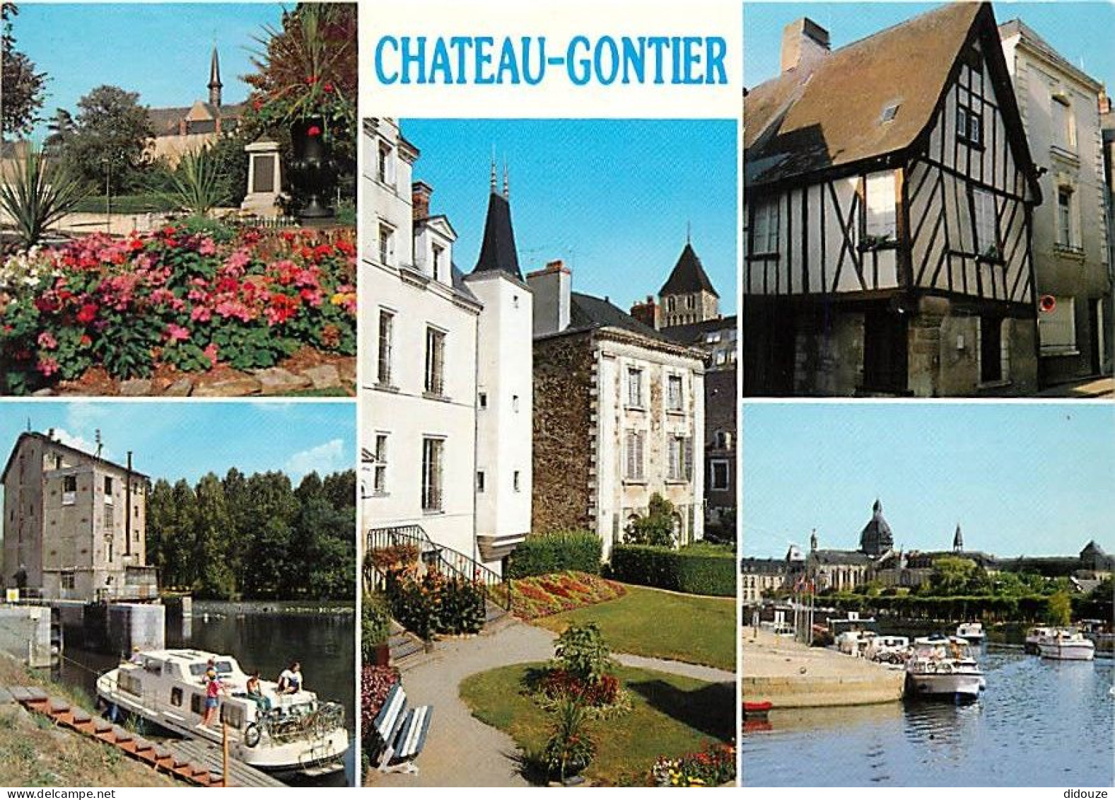 53 - Château-Gontier - Multivues - Fleurs - Bateaux - CPM - Voir Scans Recto-Verso - Chateau Gontier