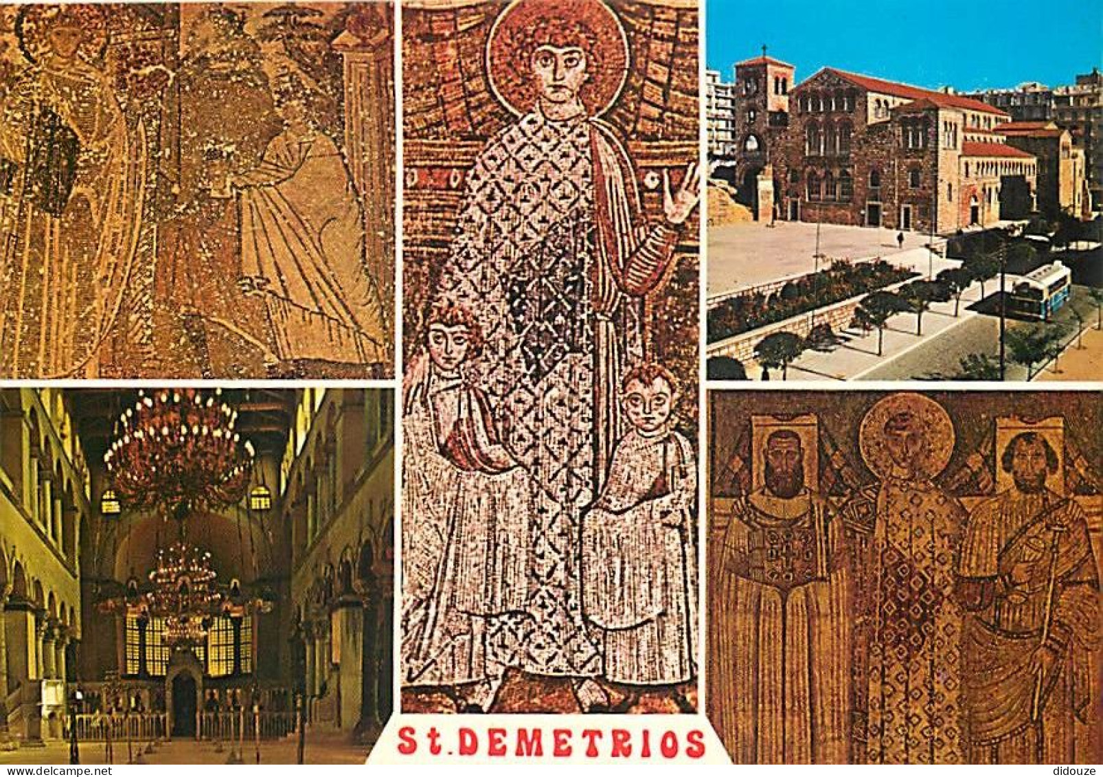 Grèce - Thessalonique - Thessaloniki - Eglise De St Démètre - Multivues - Mosaique Religieuse - Art Religieux - Carte Ne - Greece