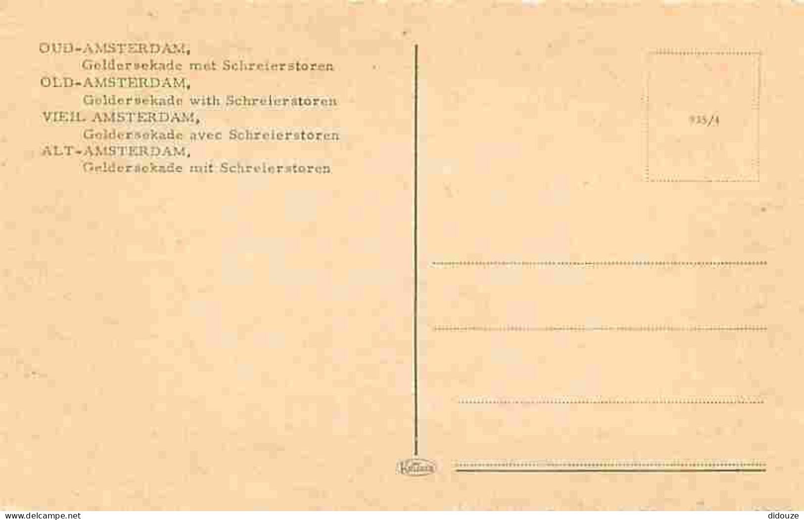 Pays Bas - Amsterdam - Goldersekade Avec Schreierstoren - CPM - Voir Scans Recto-Verso - Amsterdam