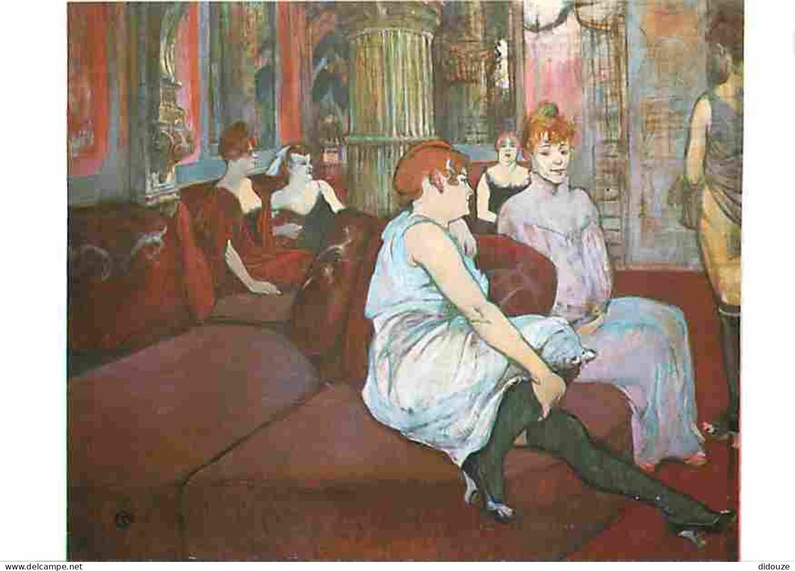 Art - Peinture - Henri De Toulouse Lautrec - Au Salon De La Rue Des Moulins - CPM - Voir Scans Recto-Verso - Malerei & Gemälde