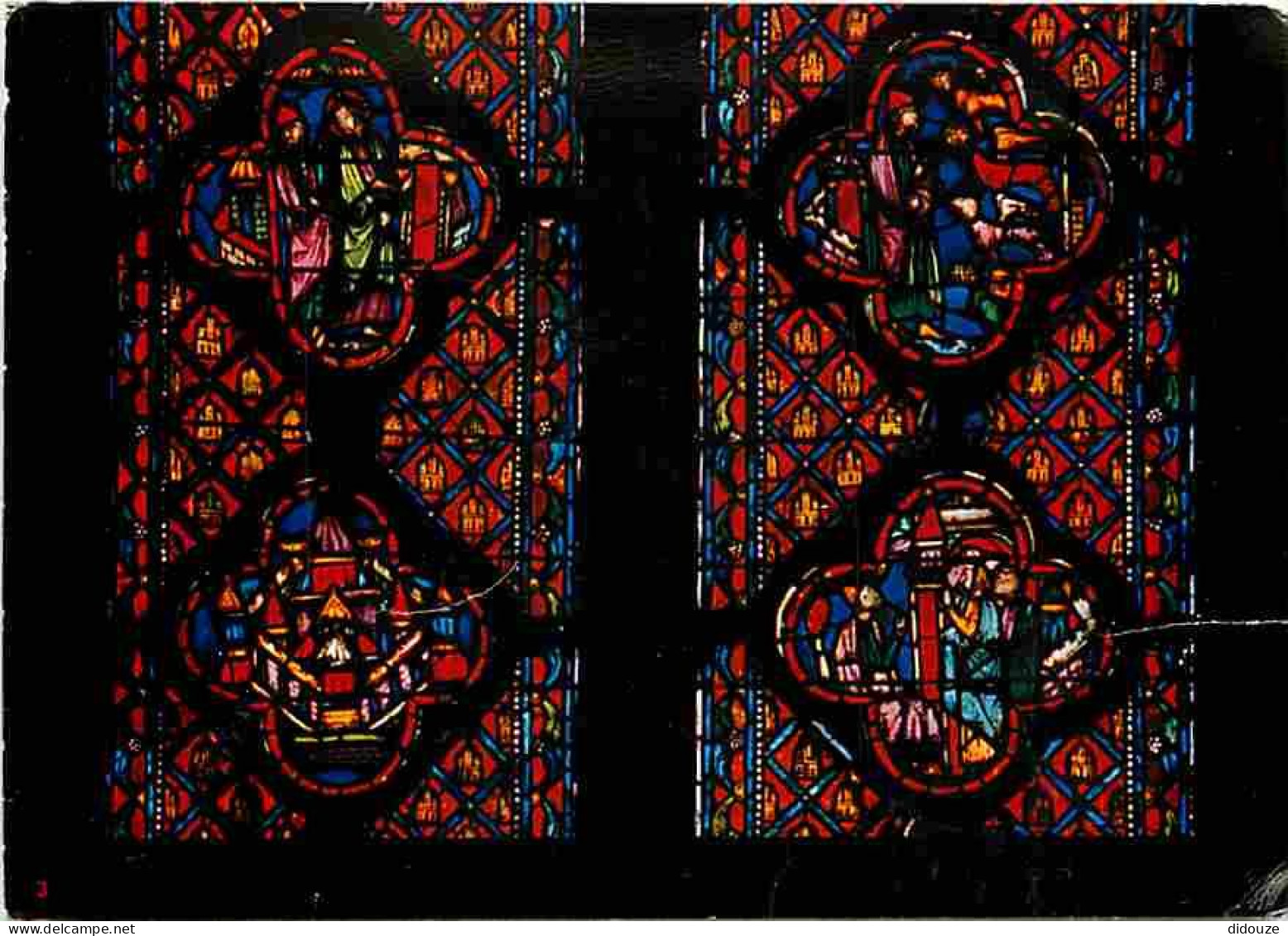 Art - Vitraux Religieux - Paris - La Sainte Chapelle - 10e Fenetre Ezéchiel - CPM - Voir Scans Recto-Verso - Schilderijen, Gebrandschilderd Glas En Beeldjes