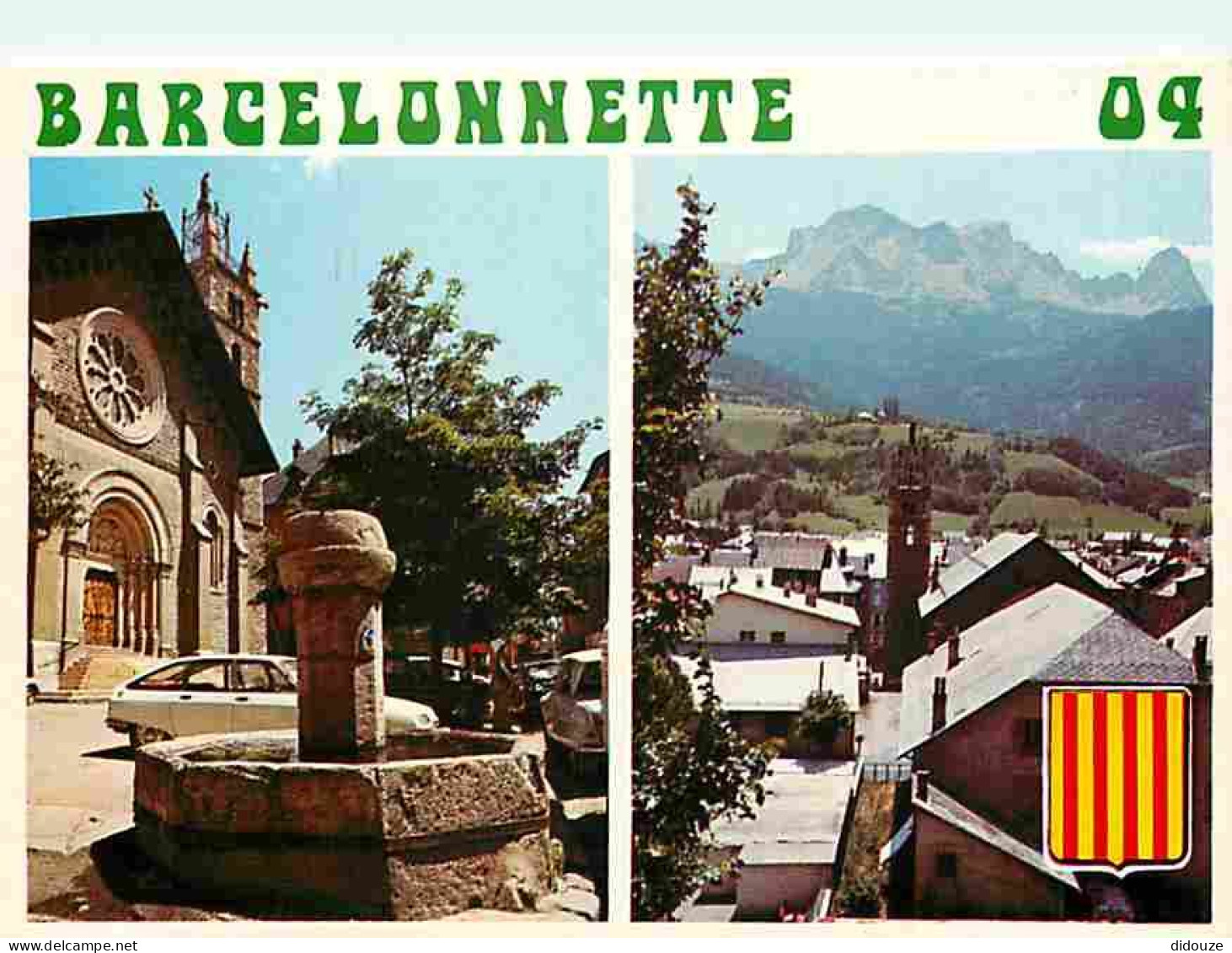 04 - Barcelonnette - Multivues - Automobiles - Blasons - Flamme Postale De Barcelonnette - CPM - Voir Scans Recto-Verso - Barcelonnetta