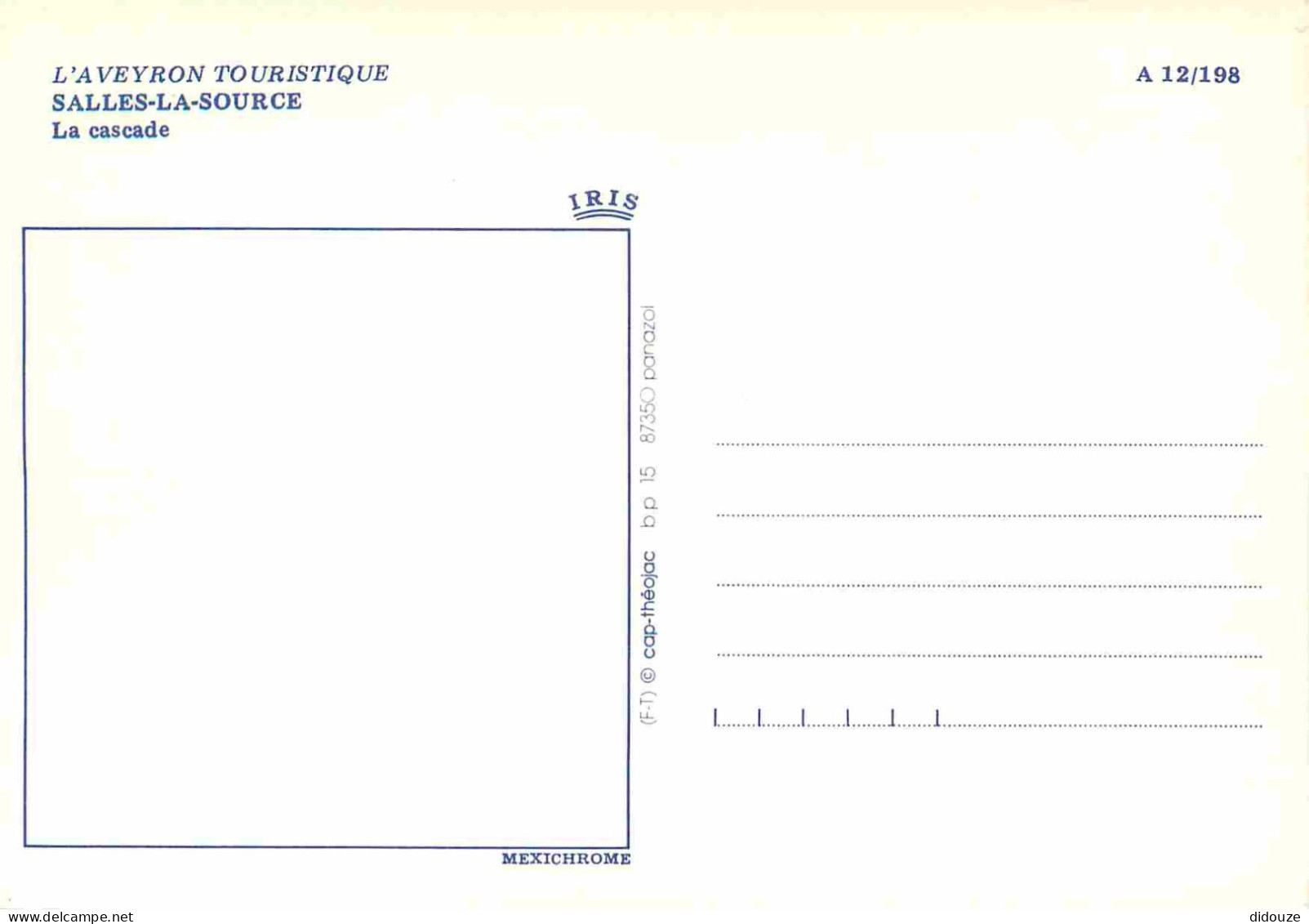 12 - Salles La Source - La Cascade - CPM - Voir Scans Recto-Verso - Other & Unclassified