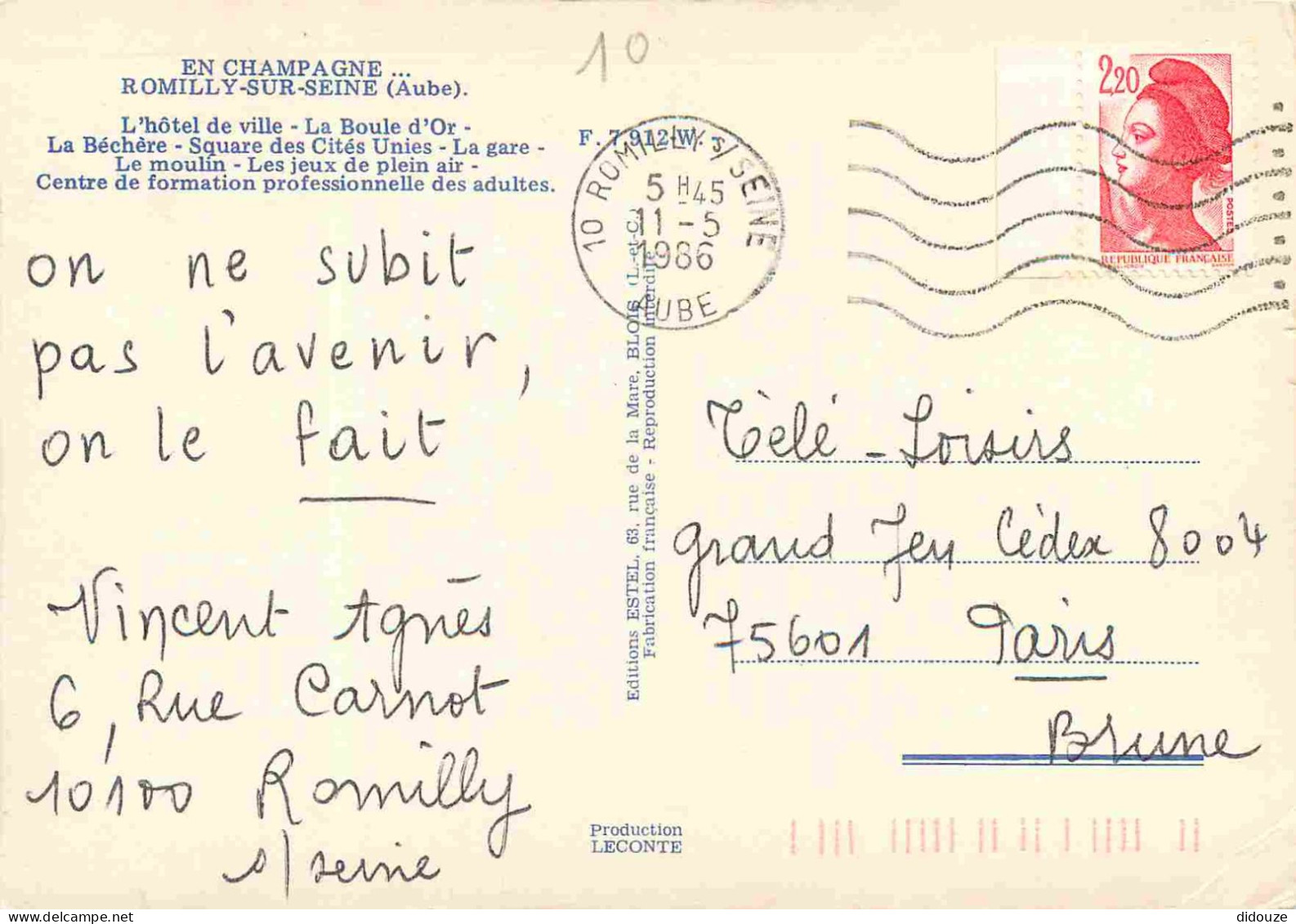 10 - Romilly Sur Seine - Multivues - Blasons - CPM - Voir Scans Recto-Verso - Romilly-sur-Seine