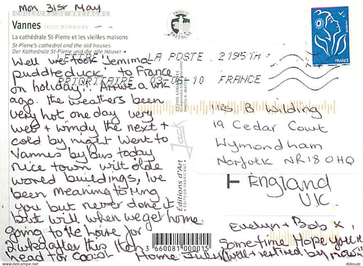 56 - Vannes - CPM - Voir Scans Recto-Verso - Vannes