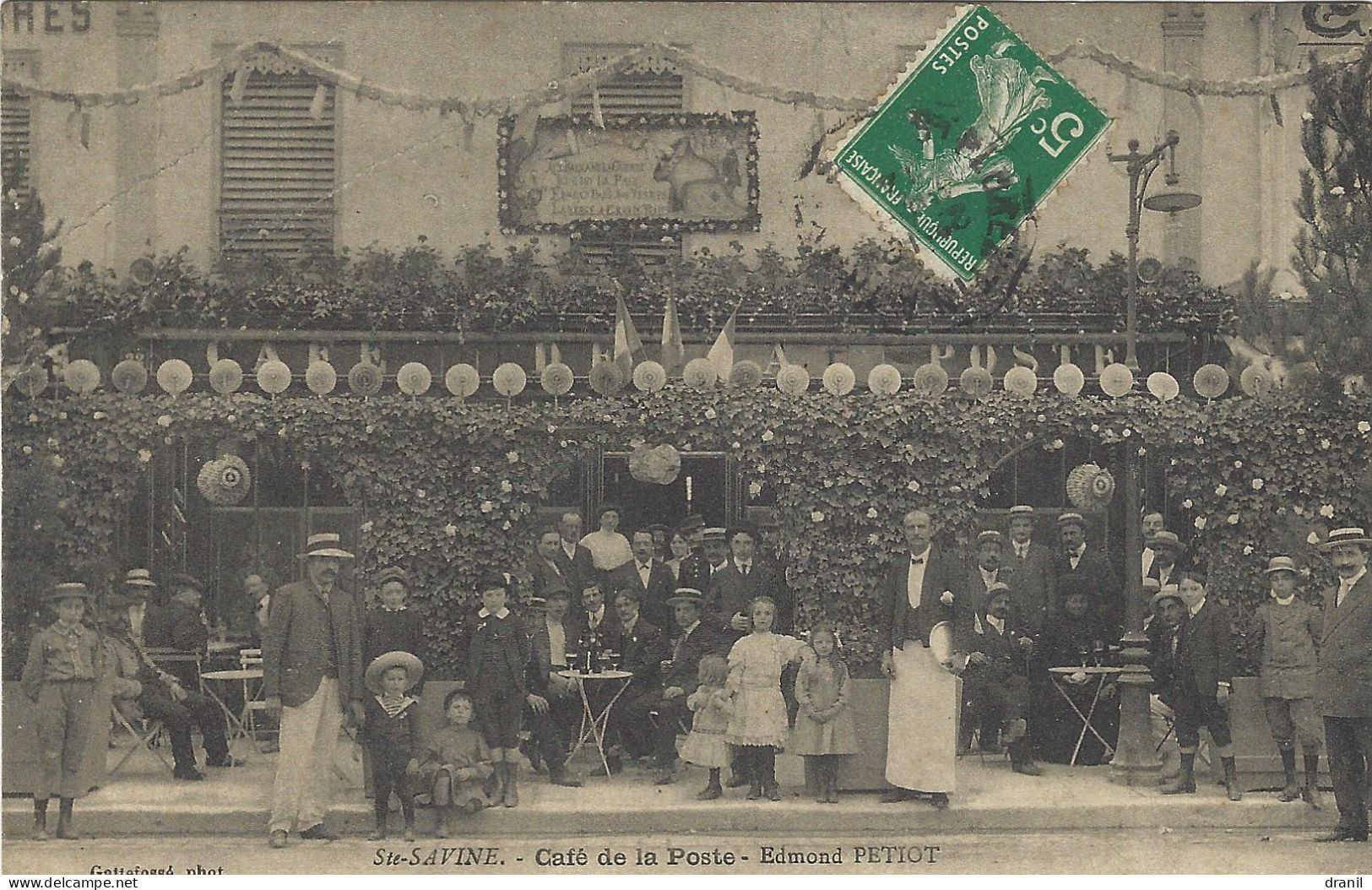 10 - Aube - Ste SAVINE - Café De La Poste - Edmond PETIOT - Autres & Non Classés