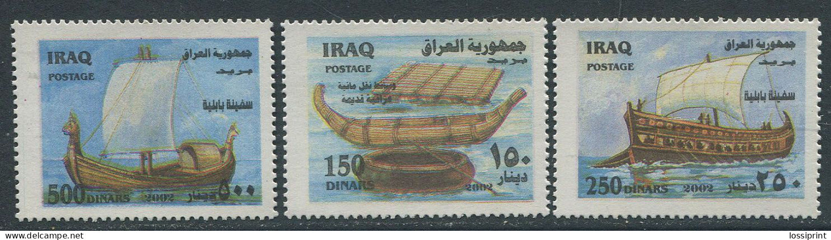 Iraq:Unused Stamps Sailing Ships, Old Ships, 2002, MNH - Ships