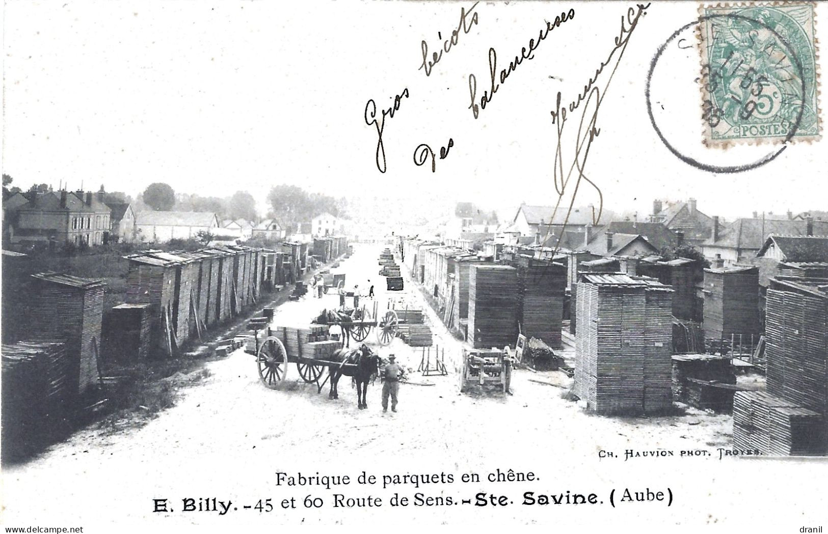 10 - Aube - Ste SAVINE - Fabrique De Parquets En Chêne - Billy, 45 Et 60 Route De Sens - Sonstige & Ohne Zuordnung