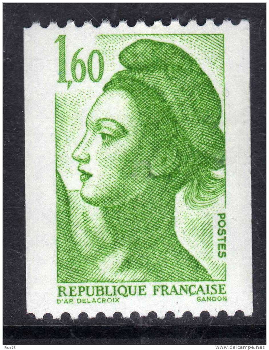France N° 2222e XX Type Liberté De Gandon : 1 F. 60 Vert  Variété  1/2  Bande De Phosphore à Droite Et 1/2 à GaucheTB - Unused Stamps