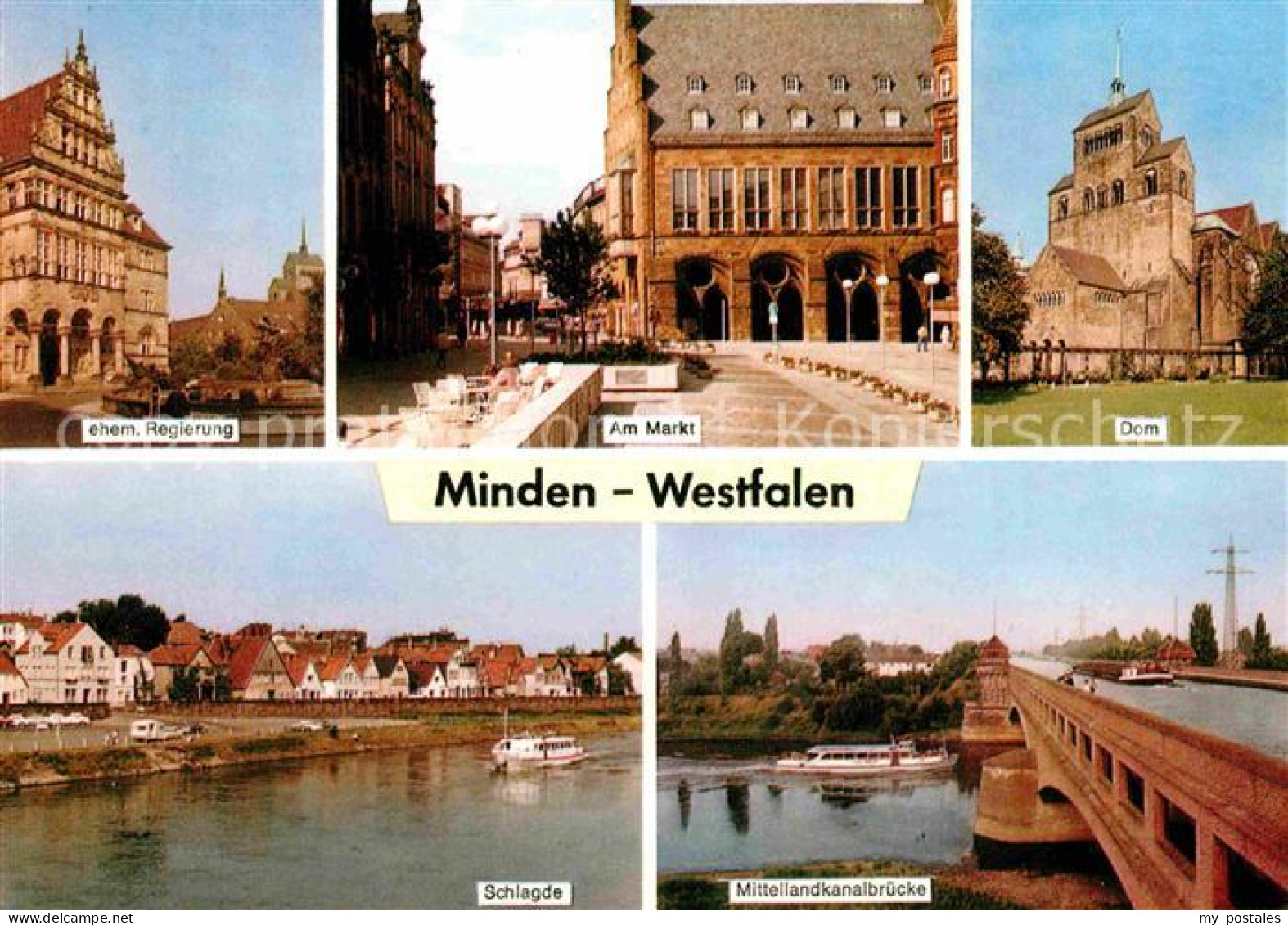 72791790 Minden Westfalen Ehemalige Regierung Markt Dom Schlagde Mittellandkanal - Minden