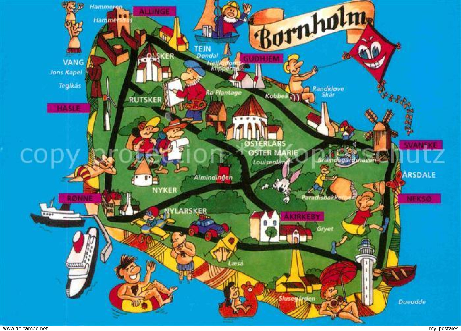 72791742 Bornholm Landkarte Daenemark - Dänemark