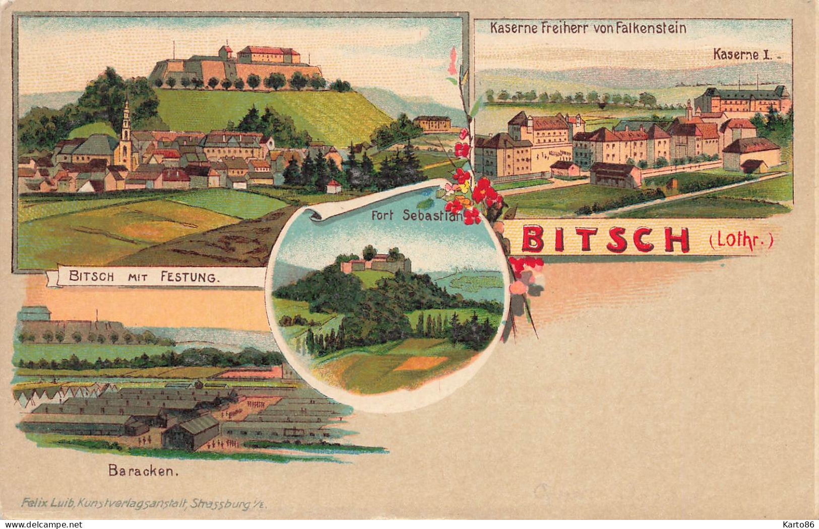 Bitche * Bitsch * Souvenir Du Village * Gruss Aus * Cpa Illustrateur - Bitche