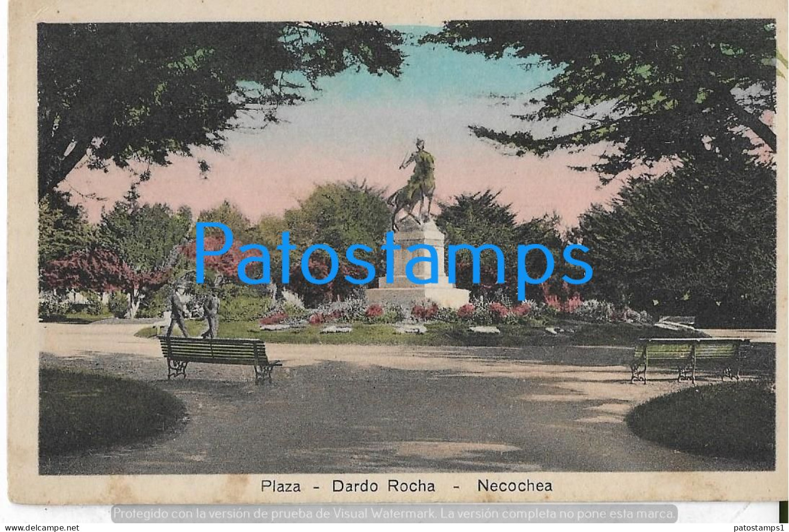 228882 ARGENTINA BUENOS AIRES NECOCHEA SQUARE PLAZA DARDO ROCHA SPOTTED POSTAL POSTCARD - Argentine