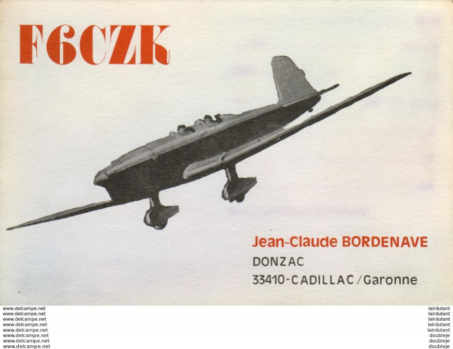 AVION A IDENTIFIER SUR CARTE QSL De 1981 - Radio Amateur