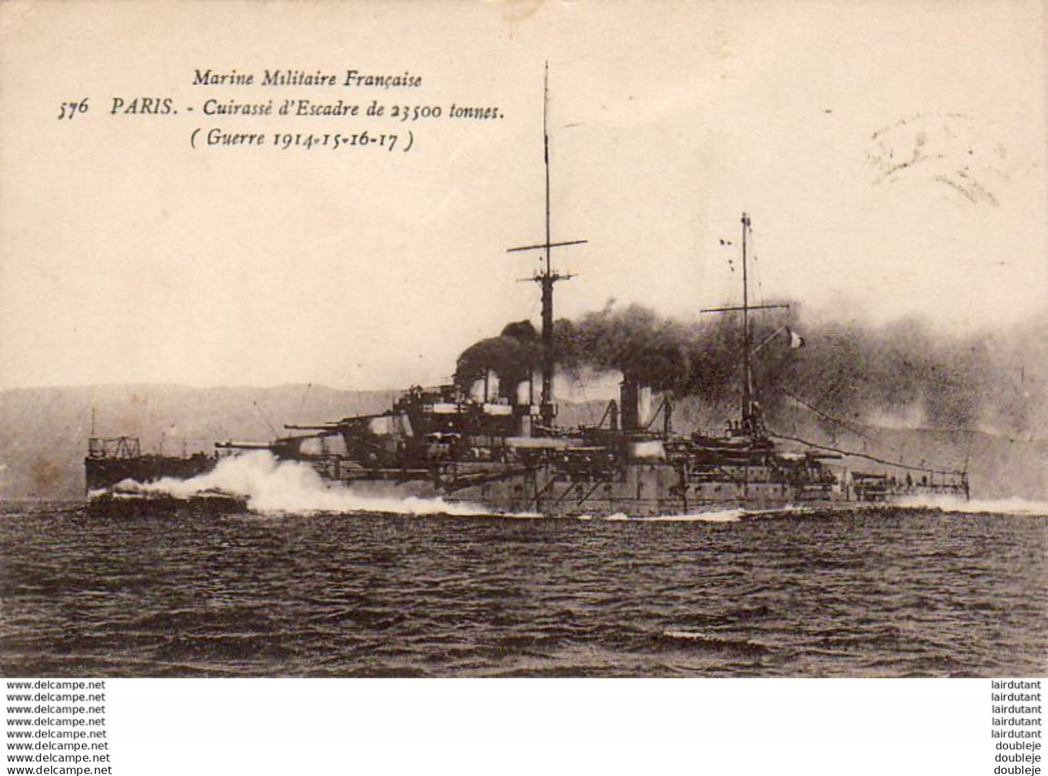 MARINE MILITAIRE FRANCAISE  PARIS  Cuirassé D' Escadre De 23500 Tonnes  ... - Warships