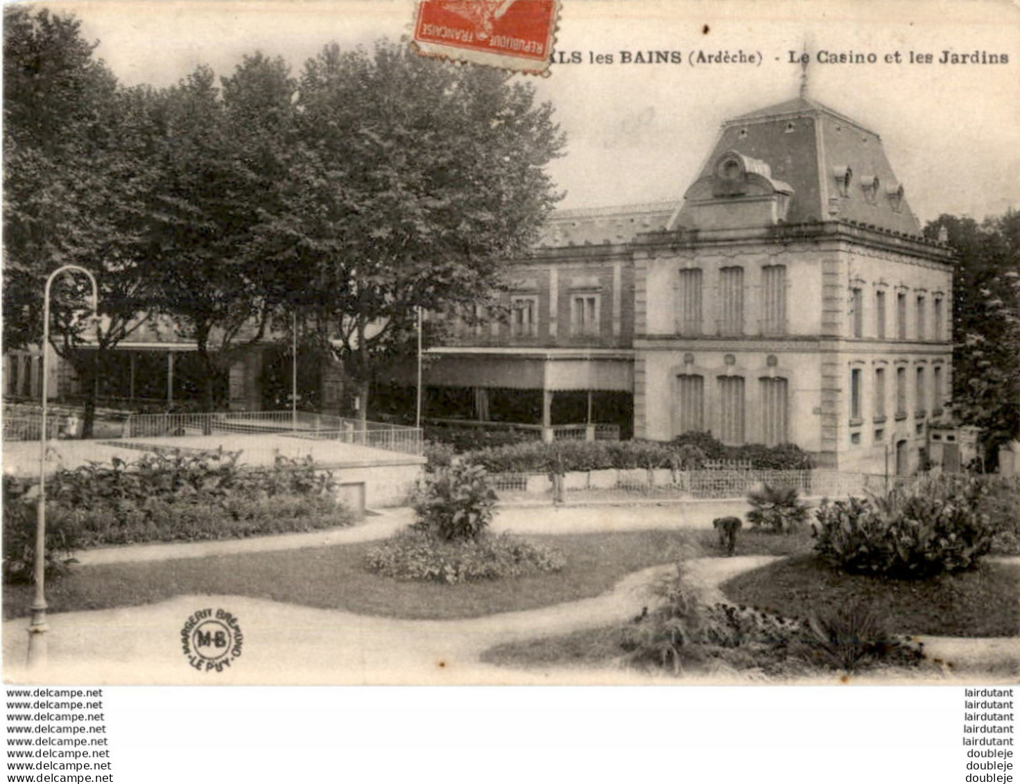 D07  VALS- LES- BAINS  Le Casino Et Les Jardins   ..... - Vals Les Bains