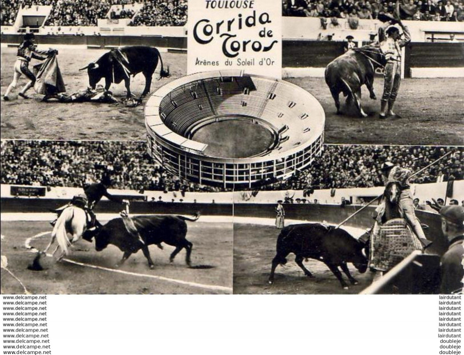 D31  TOULOUSE  Arènes Du Soleil D' Or- Un Quite Pendant La Chute Du Matador Recondo  ... - Corrida