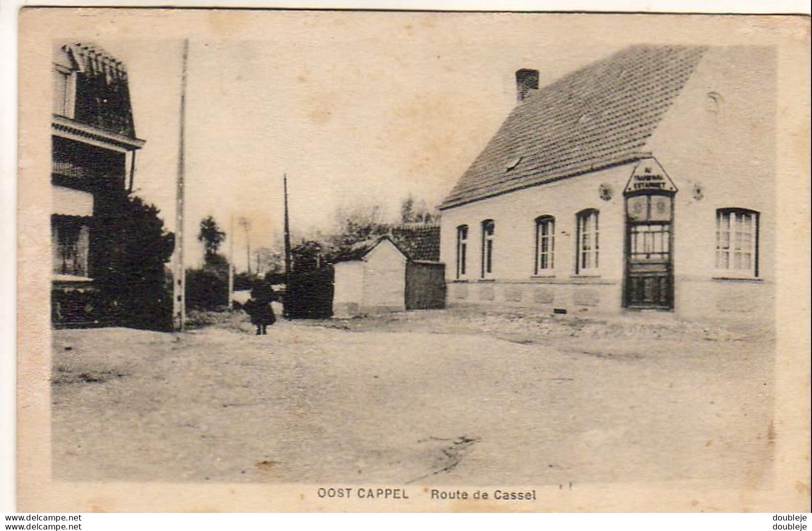 D59   OOST CAPPEL    Route De Cassel   ............  Avec Au Terminal Estaminet - Andere & Zonder Classificatie