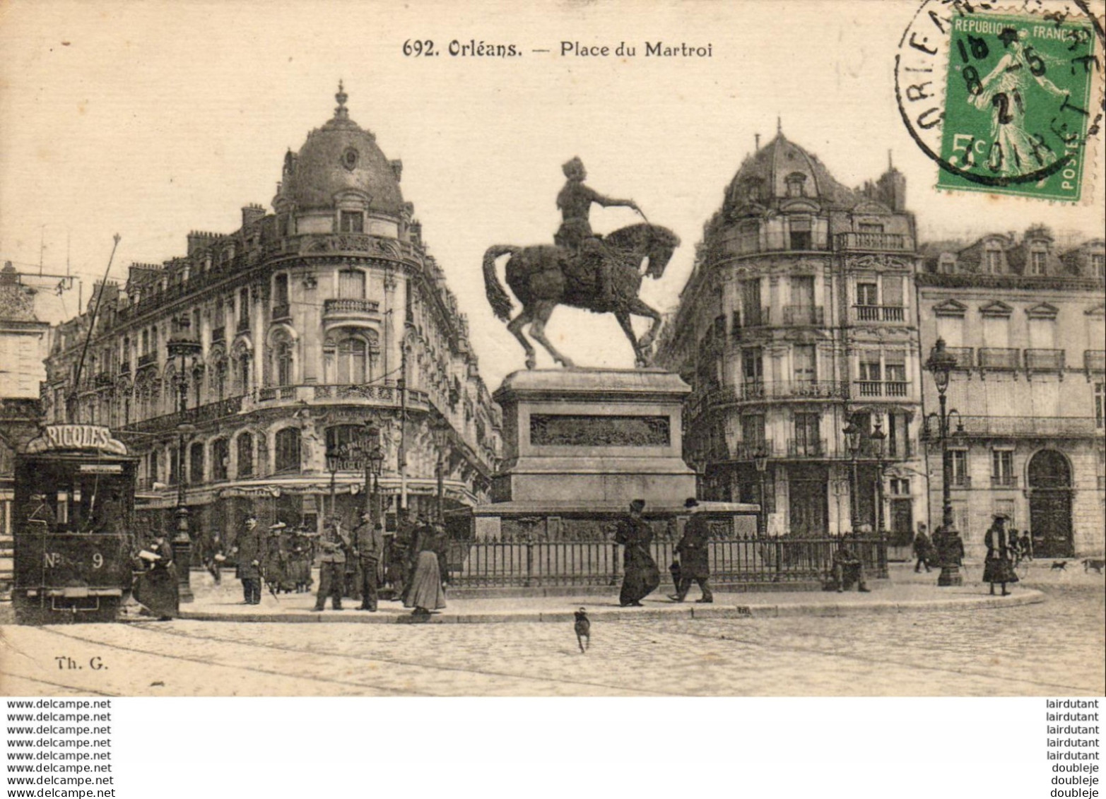 D45  ORLEANS  Place Du Martroi   ..... ( Avec Tram Ricqles ) - Orleans