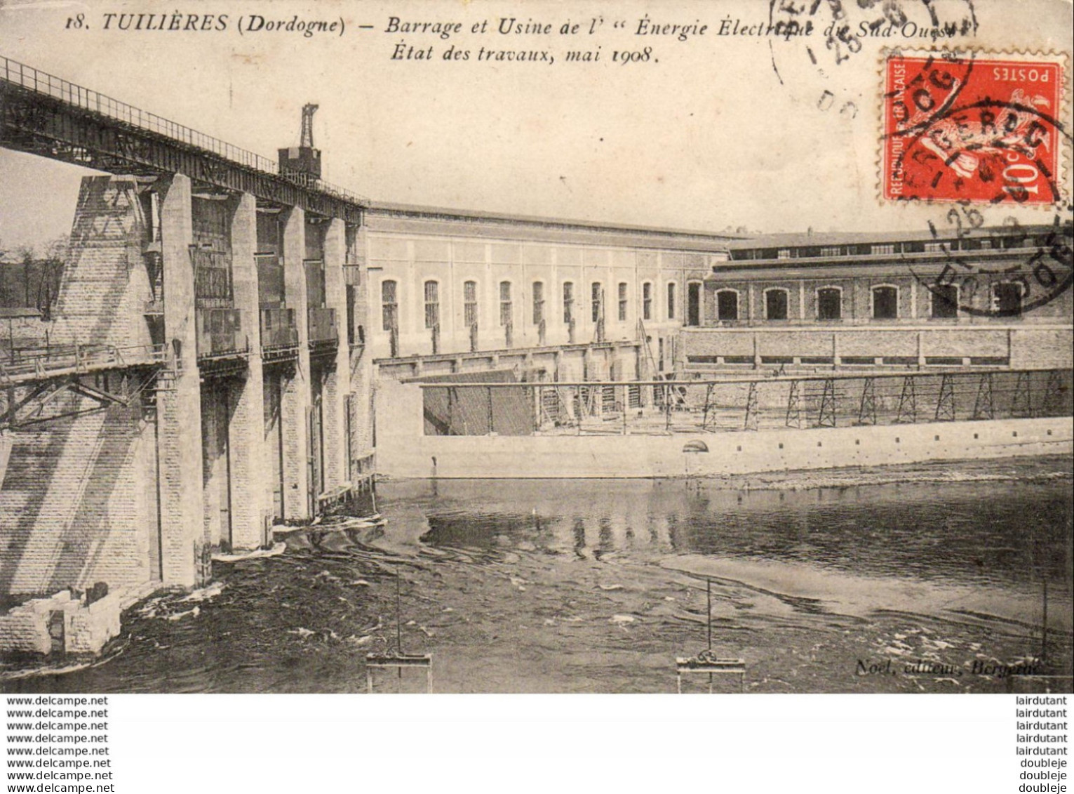 D24  TUILLIERES   Barrage Et Usine De L'Energie Electrique Du Sud-Ouest - Sonstige & Ohne Zuordnung