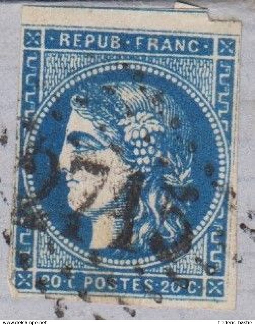 Bordeaux N° 45A  Oblitéré GC  2715 Sur Lettre D'OLARGUES - Cote : 150 € - 1870 Uitgave Van Bordeaux