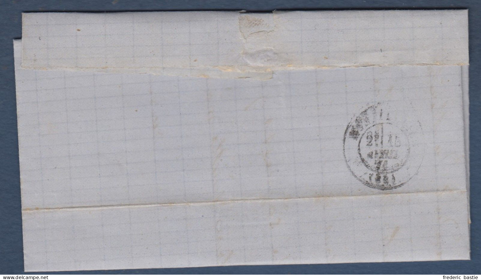 Bordeaux N° 45A  Oblitéré GC  2715 Sur Lettre D'OLARGUES - Cote : 150 € - 1870 Emission De Bordeaux